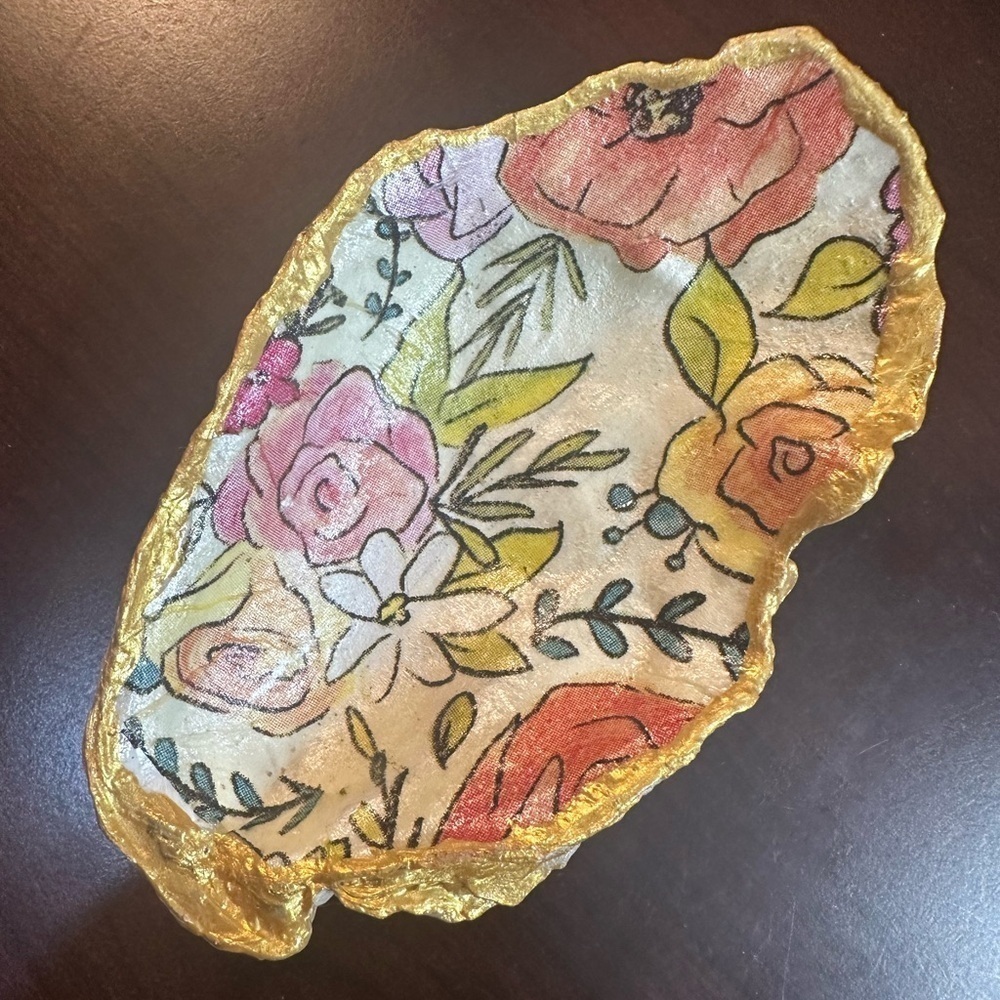 Victorian Oyster Shell Ring Trinket Holder Handmade